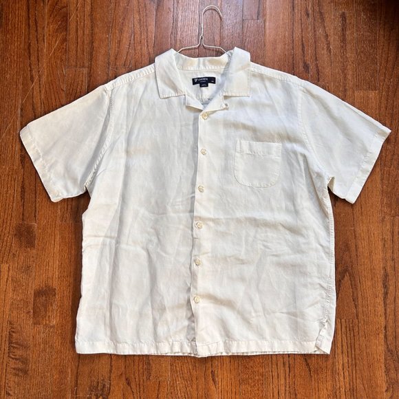 Daniel Cremieux Other - Cremieux Mens Shirt Size XL Button Down Linen Silk Short Sleeve Lightweight